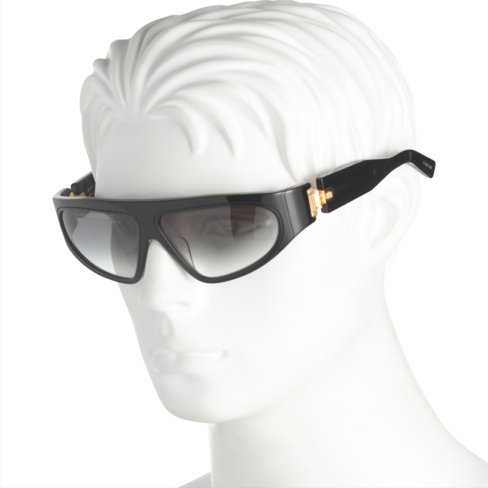 Balmain Unisex B-Escape Geometric Frame Sunglasses - Black/Gold
